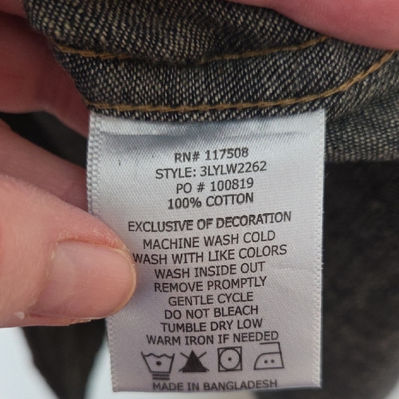 Levi's Indigo Long Sleeve Pearl Snap Western Denim Shirt Size XXL - Picture 9 of 9